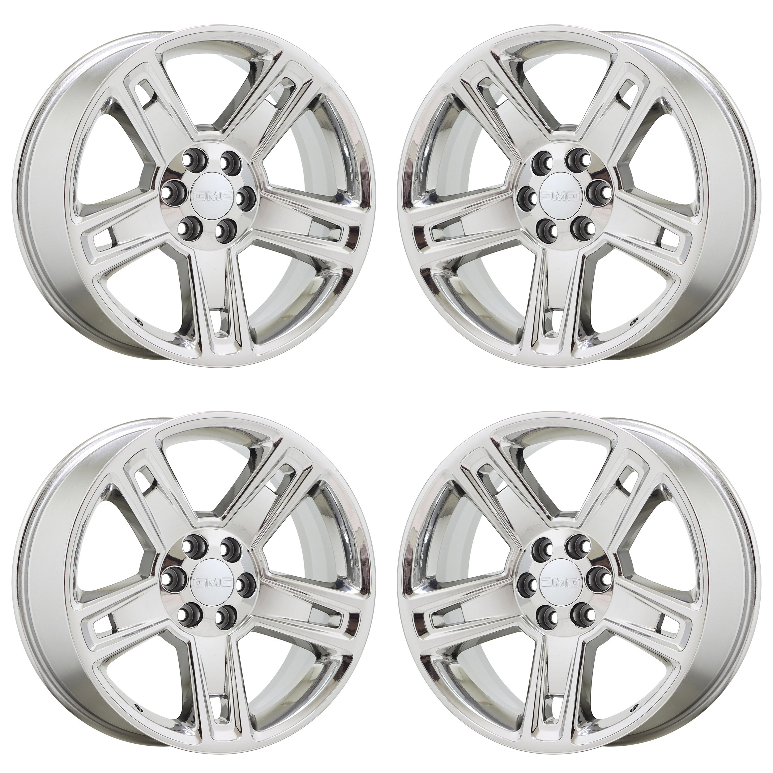 22" Silverado Tahoe Sierra Escalade Bright Chrome wheels Factory OEM set 5664